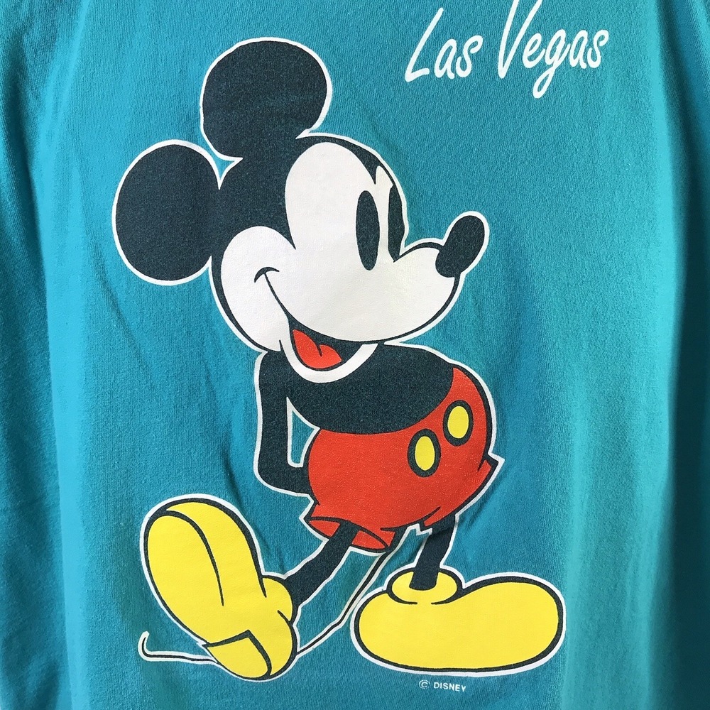 Disney Mickey Mouse Shirt Adult XL Las Vegas Cartoon Graphic T Mickey Unlimited